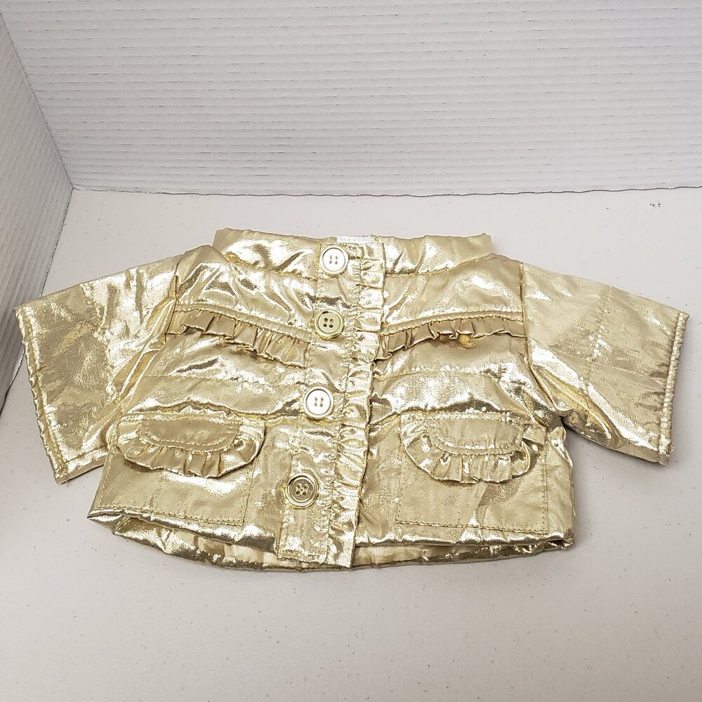 Build A Bear Gold Jacket & Ruffle Shirt - Picture 2 of 8
